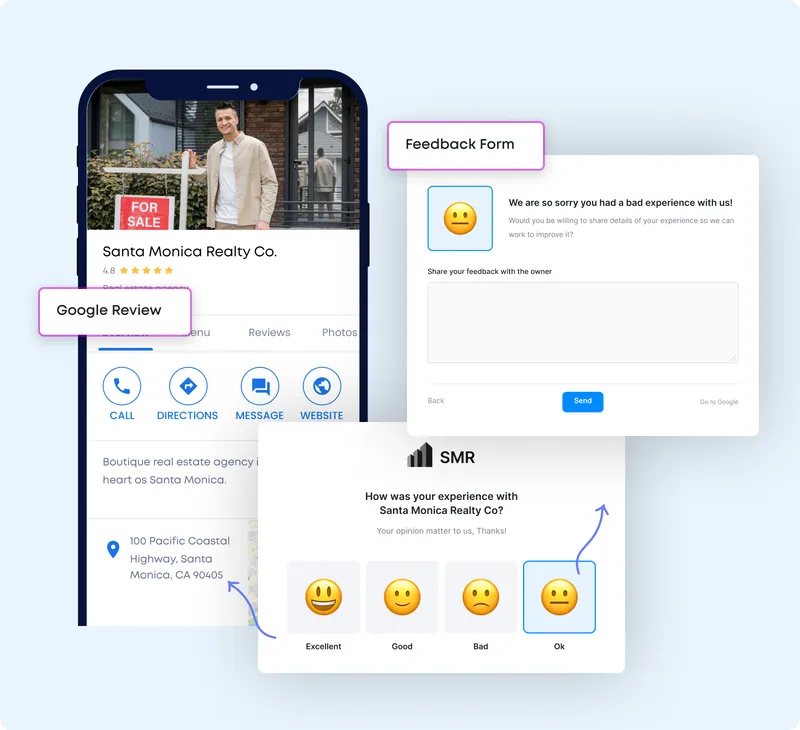Phone showing a fully optimized Google Business Profile listing